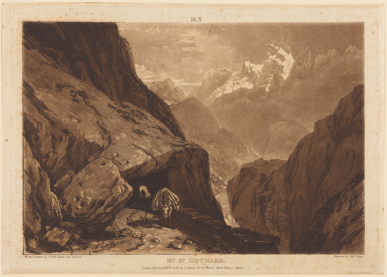 Sankt Gotthard-passet av Joseph Mallord William Turner