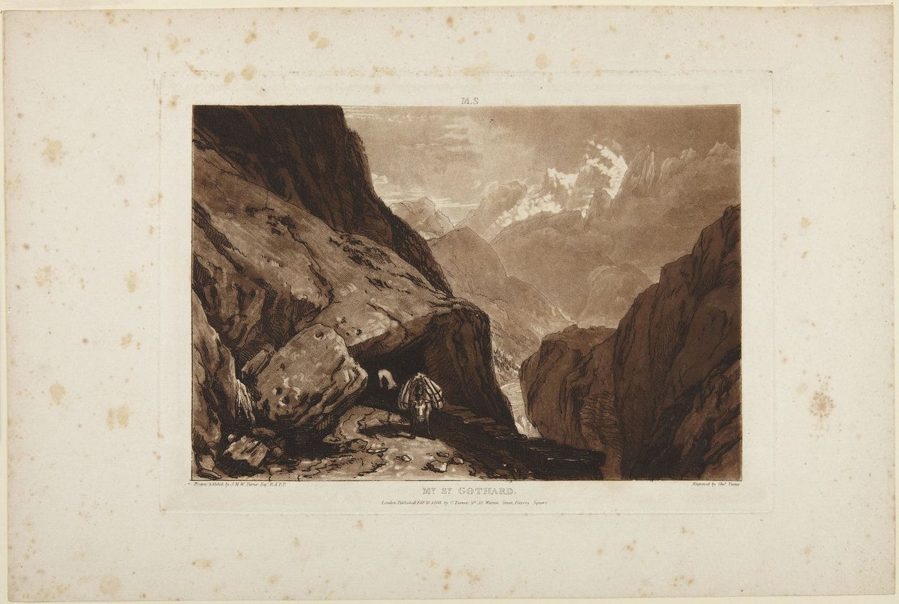Sankt Gotthard-passet av Joseph Mallord William Turner