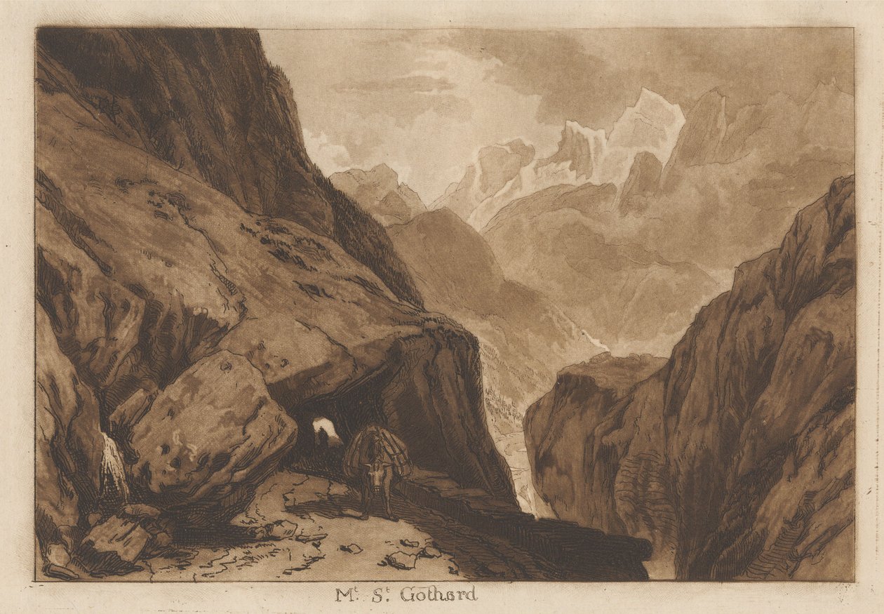Sankt Gotthard-fjellet av Joseph Mallord William Turner