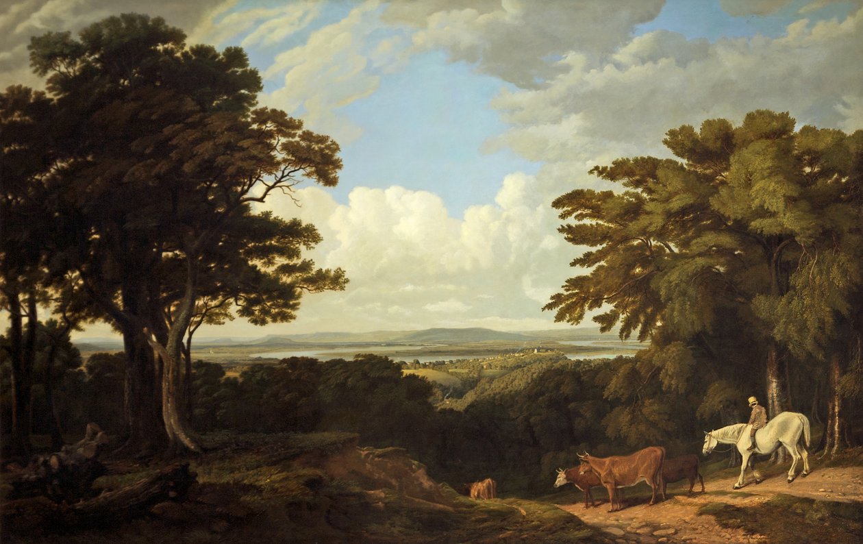 Newnham-on-Severn, Gloucestershire, fra Dean Hill av Joseph Mallord William Turner