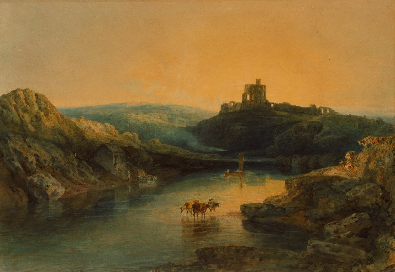 Norham Castle: Morning, ca. 1797 (blyant og akvarell på papir) av Joseph Mallord William Turner