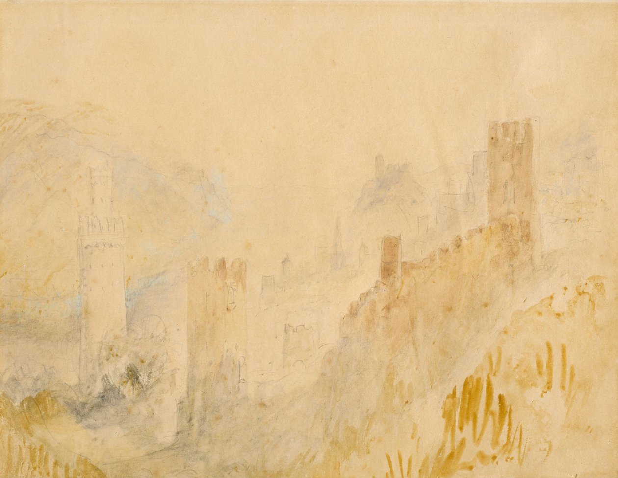 Oberwesel ved Rhinen av Joseph Mallord William Turner