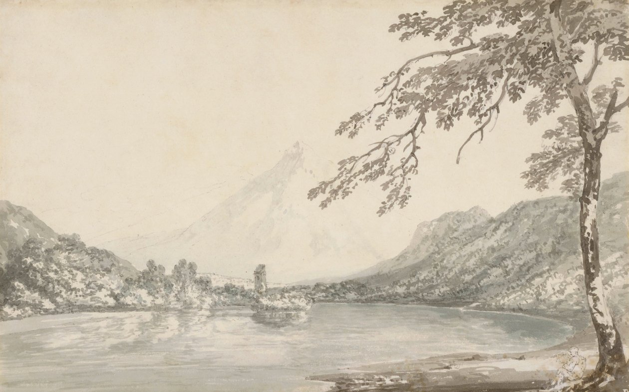 Ved Aare mellom Unterseen og Brienzsjøen av Joseph Mallord William Turner
