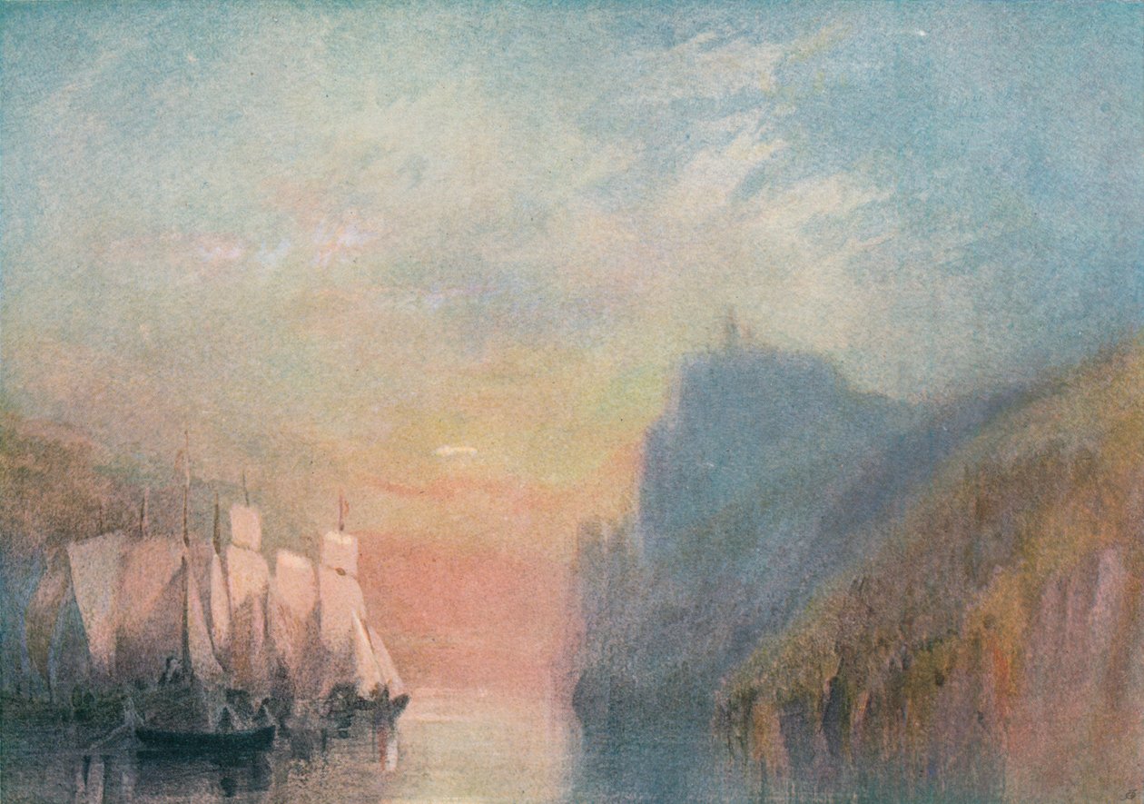 På Rhinen, c1825 1904 av Joseph Mallord William Turner
