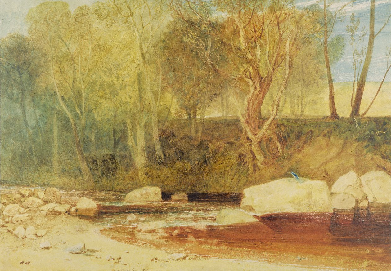 On the Washburn, ca. 1815 (akvarell og grafitt med hvit utheving på papir) av Joseph Mallord William Turner