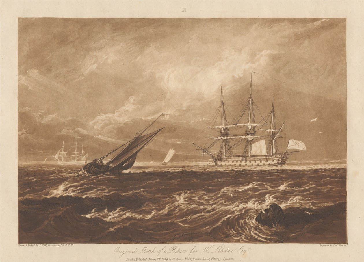 Originalskisse til et bilde for W. Leader, Esq. av Joseph Mallord William Turner