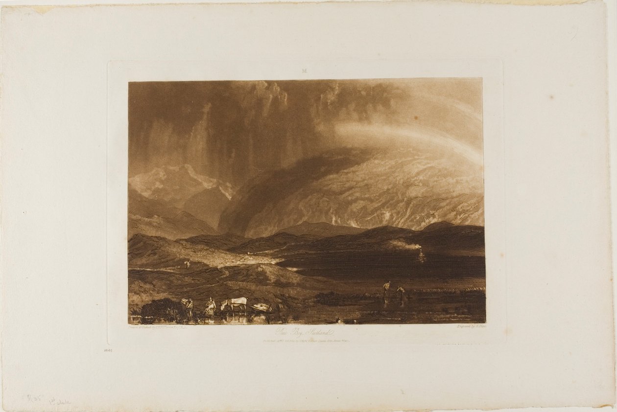Peat Bog, Skottland, plate 45 fra Book of Studies av Joseph Mallord William Turner