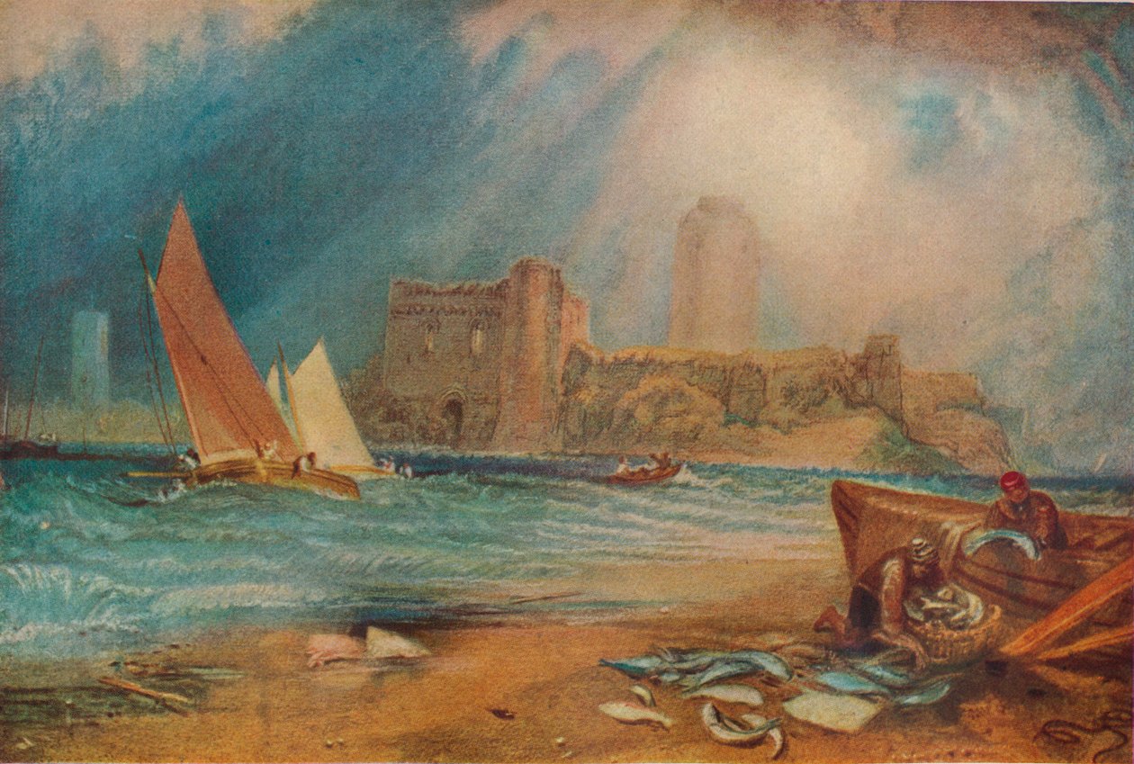 Pembroke Castle, Wales, c1829 av Joseph Mallord William Turner