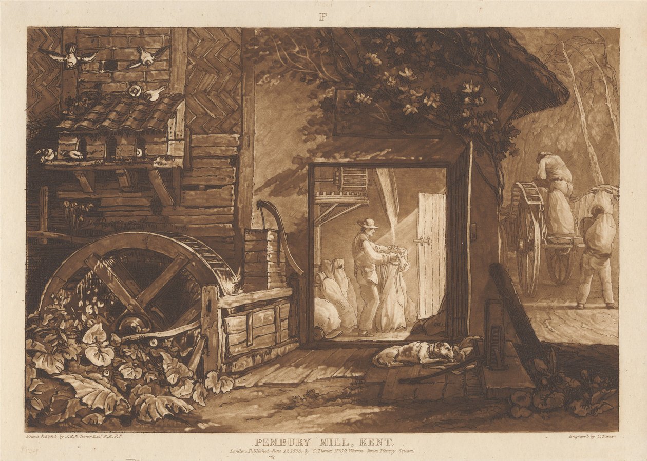 Pembury Mill, Kent av Joseph Mallord William Turner