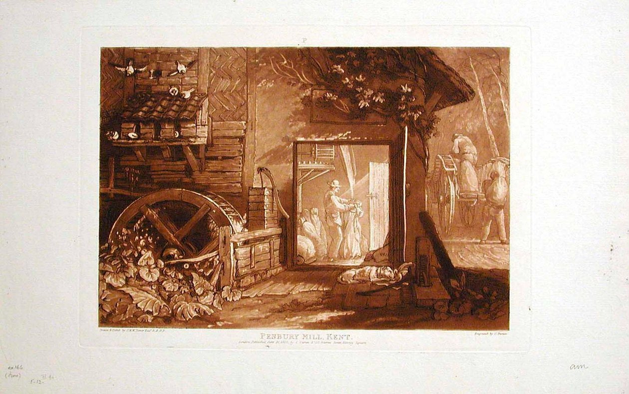 Pembury mølle, Kent av Joseph Mallord William Turner