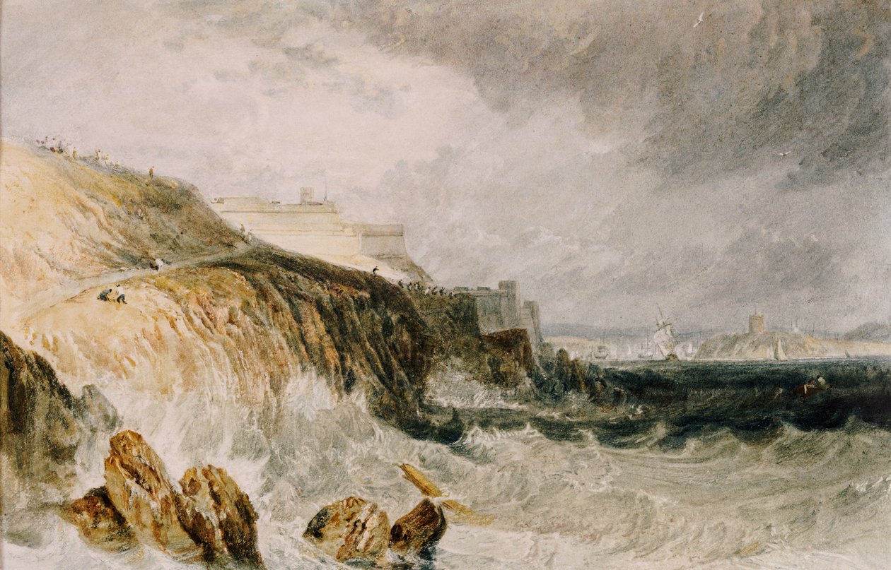 Plymouth Citadel, a Gale, 1815 av Joseph Mallord William Turner