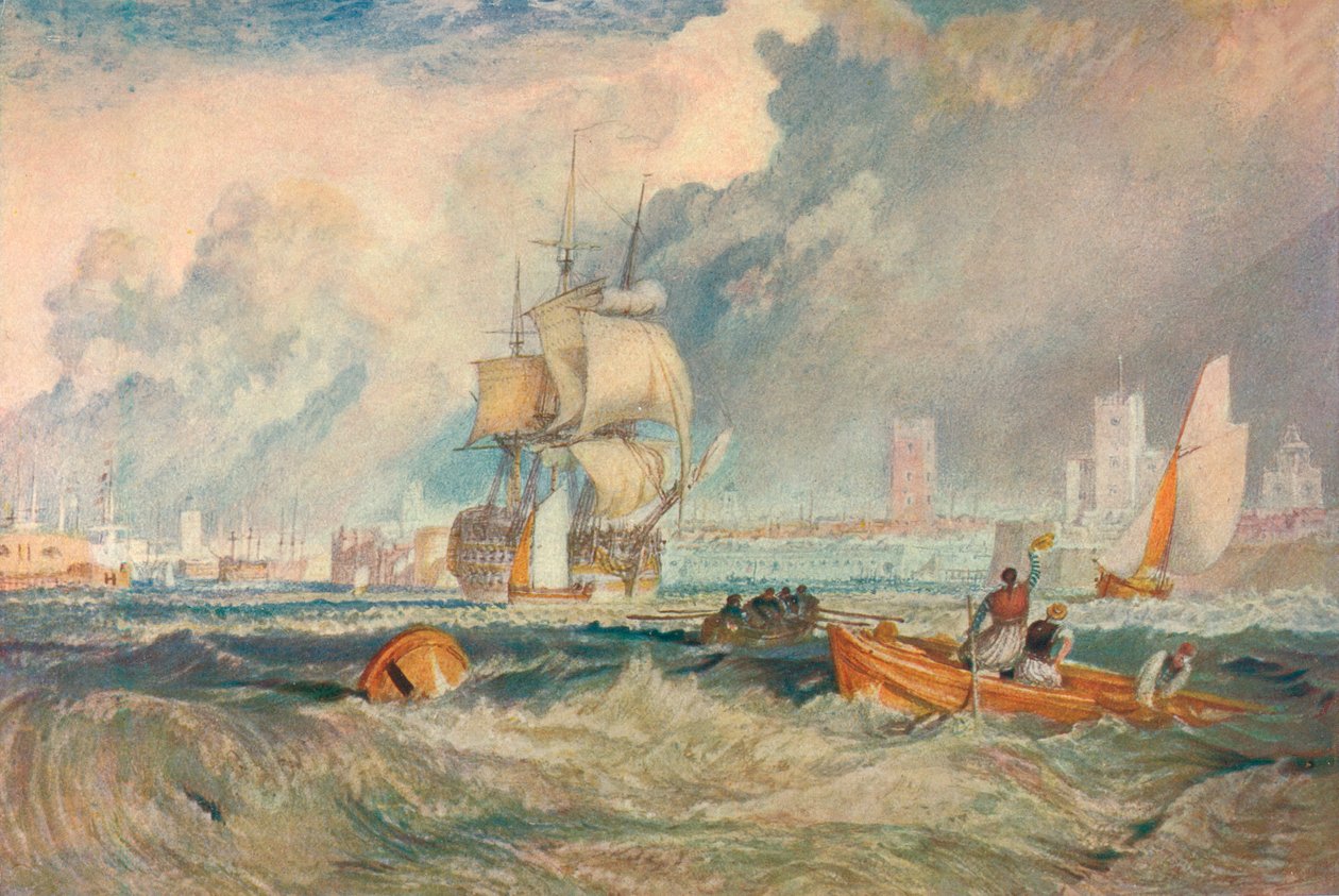Portsmouth, c1824-5, 1905 av Joseph Mallord William Turner