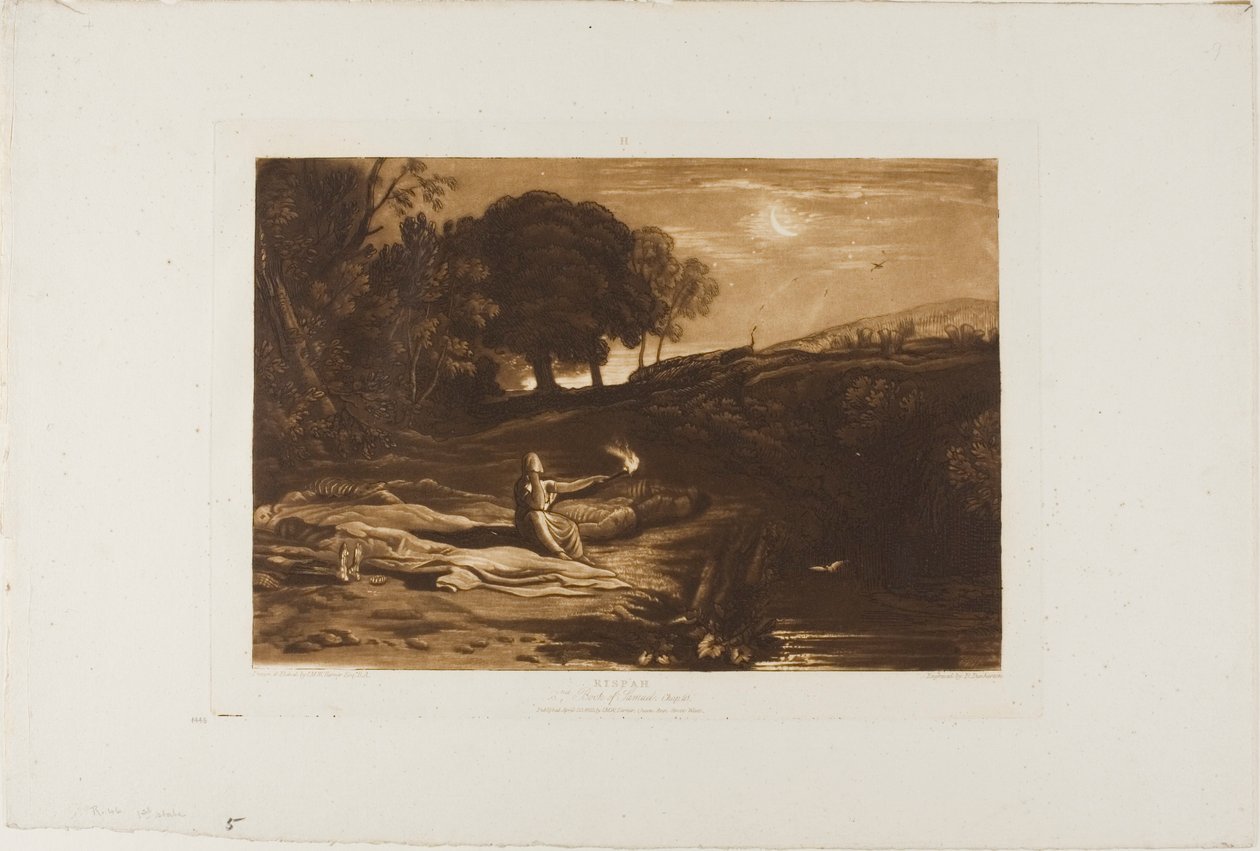 Rispah, plate 46 fra Studieboken av Joseph Mallord William Turner