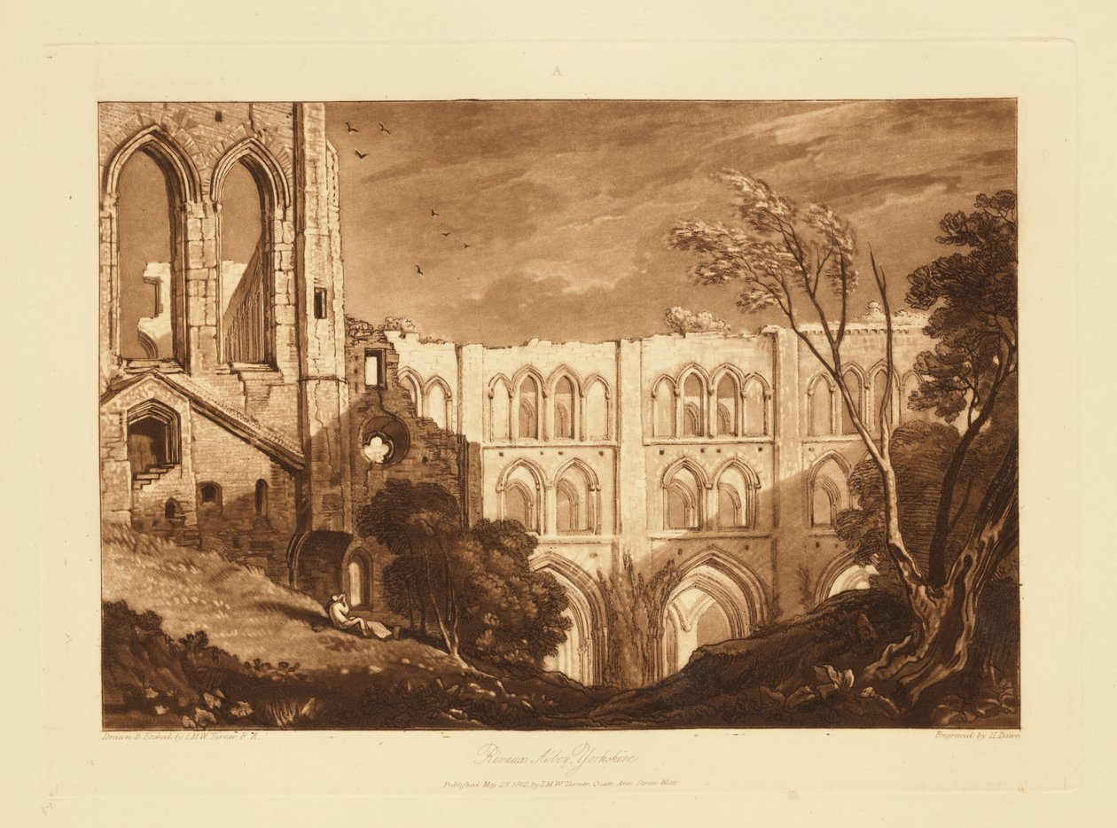 Rievaulx Abbey av Joseph Mallord William Turner