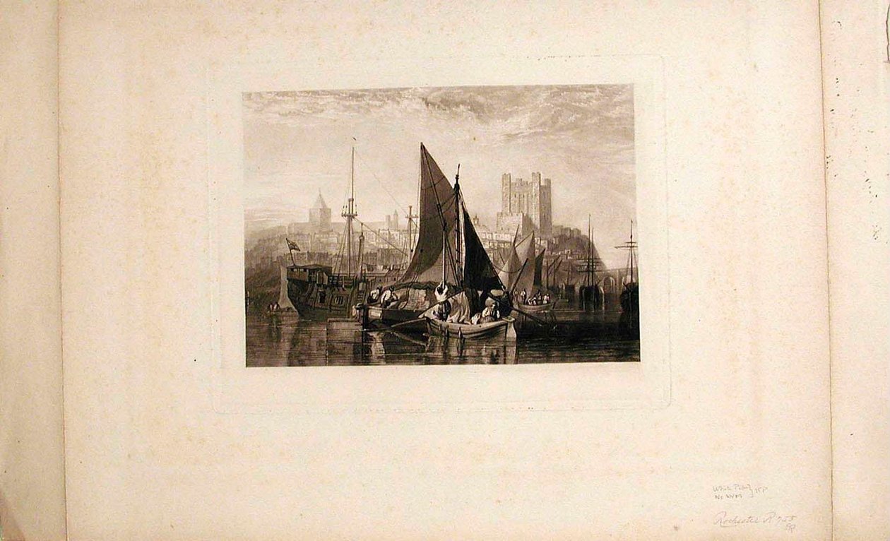 Rochester ved elven Medway av Joseph Mallord William Turner