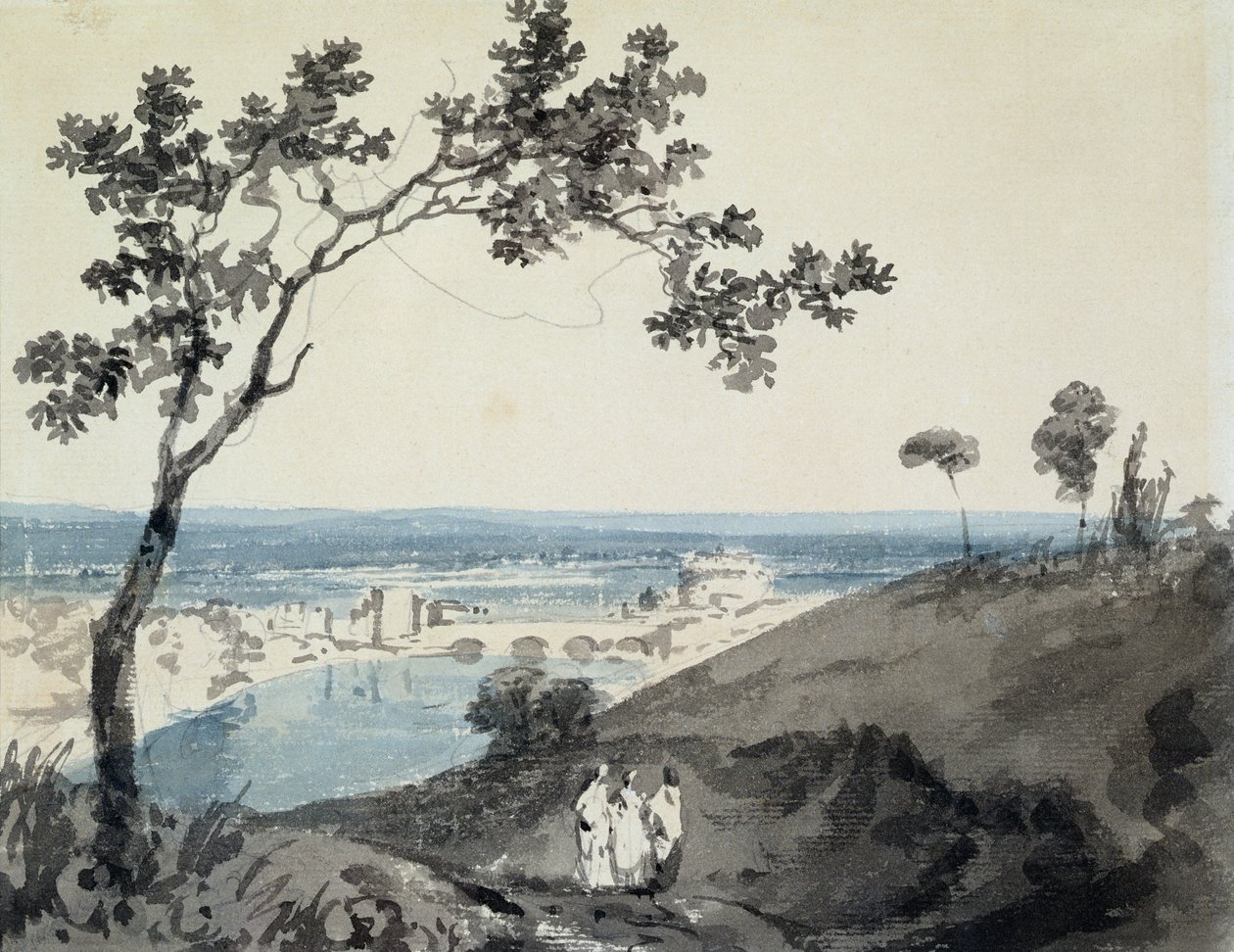 Roma, etter Richard Wilson (1714-82) (blyant og akvarell på papir) av Joseph Mallord William Turner