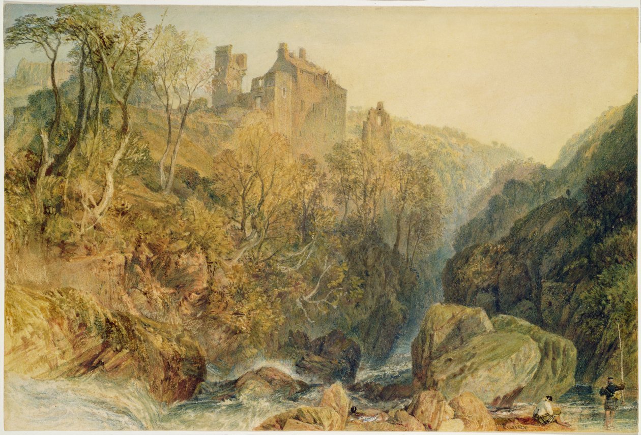 Rosslyn Castle, Midlothian (akvarell og gouache på papir) av Joseph Mallord William Turner