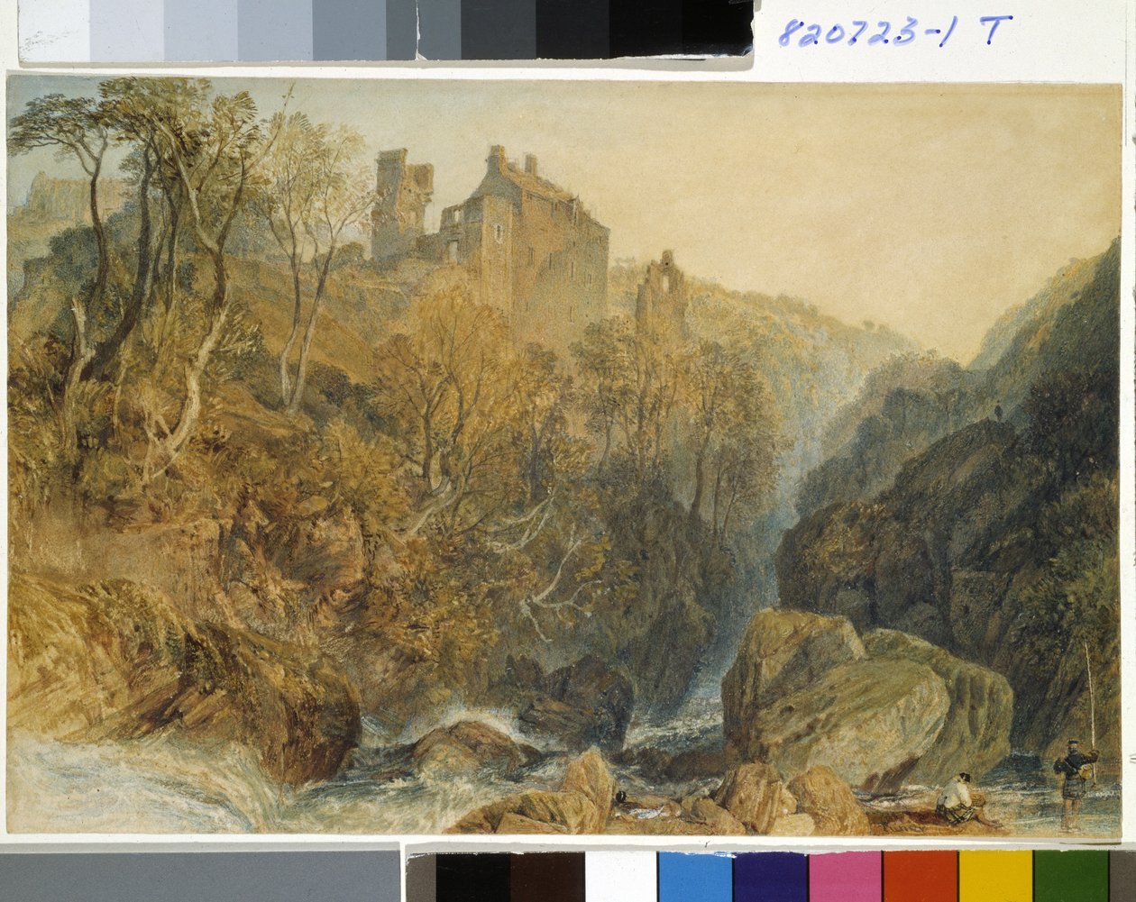 Rosslyn Castle (akvarell på hvitt papir) av Joseph Mallord William Turner