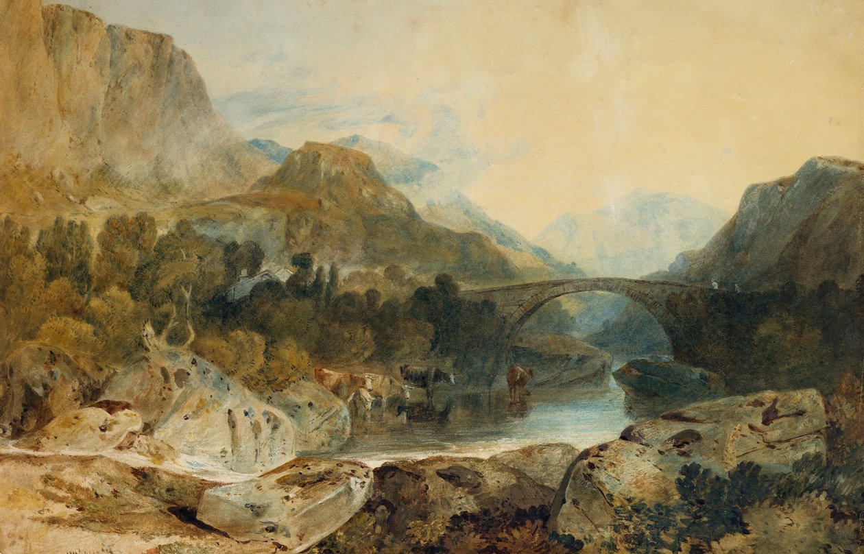 Rosthwaite Bridge, Borrowdale, ca. 1802 av Joseph Mallord William Turner
