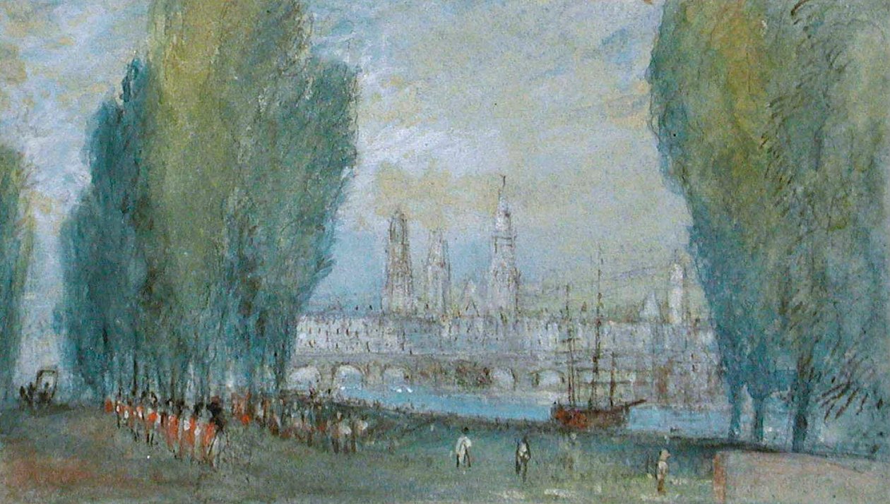 Rouen sett fra St. Sever av Joseph Mallord William Turner