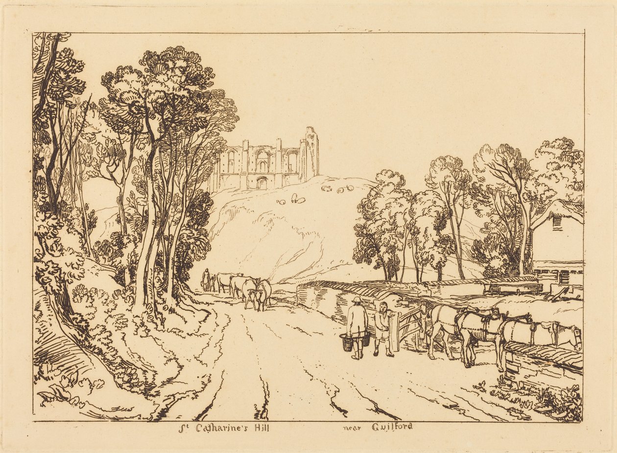 Sankt Catharines høyde nær Guildford av Joseph Mallord William Turner
