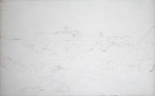 Scarborough Castle, ca. 1801 (blyant på papir) av Joseph Mallord William Turner