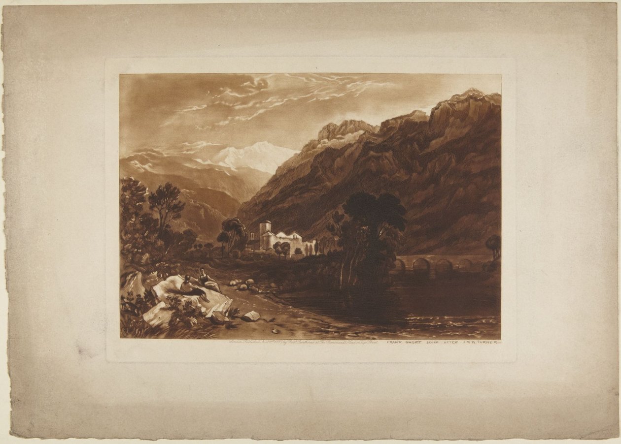 Scene i Alpene av Joseph Mallord William Turner