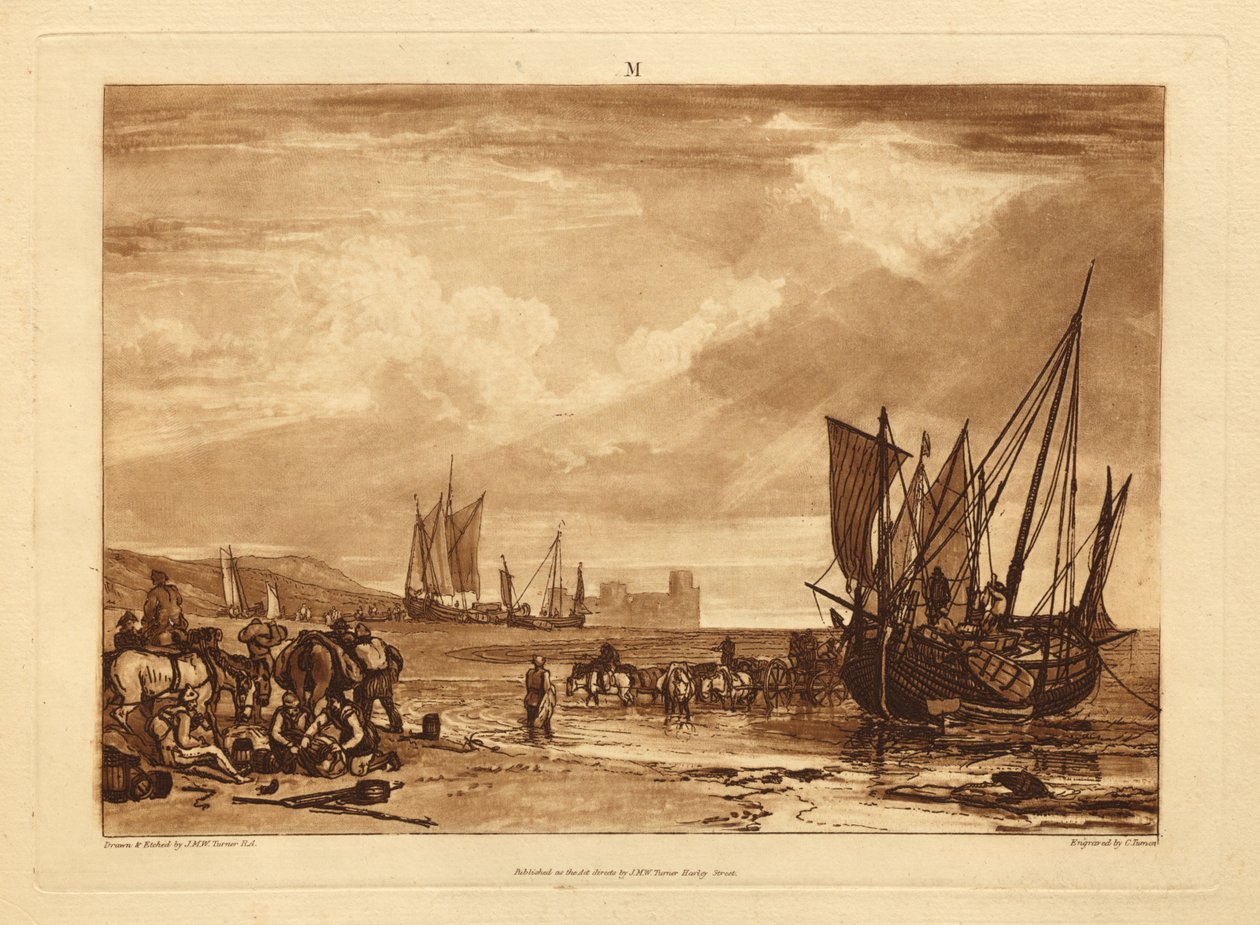 Scene på den franske kysten av Joseph Mallord William Turner
