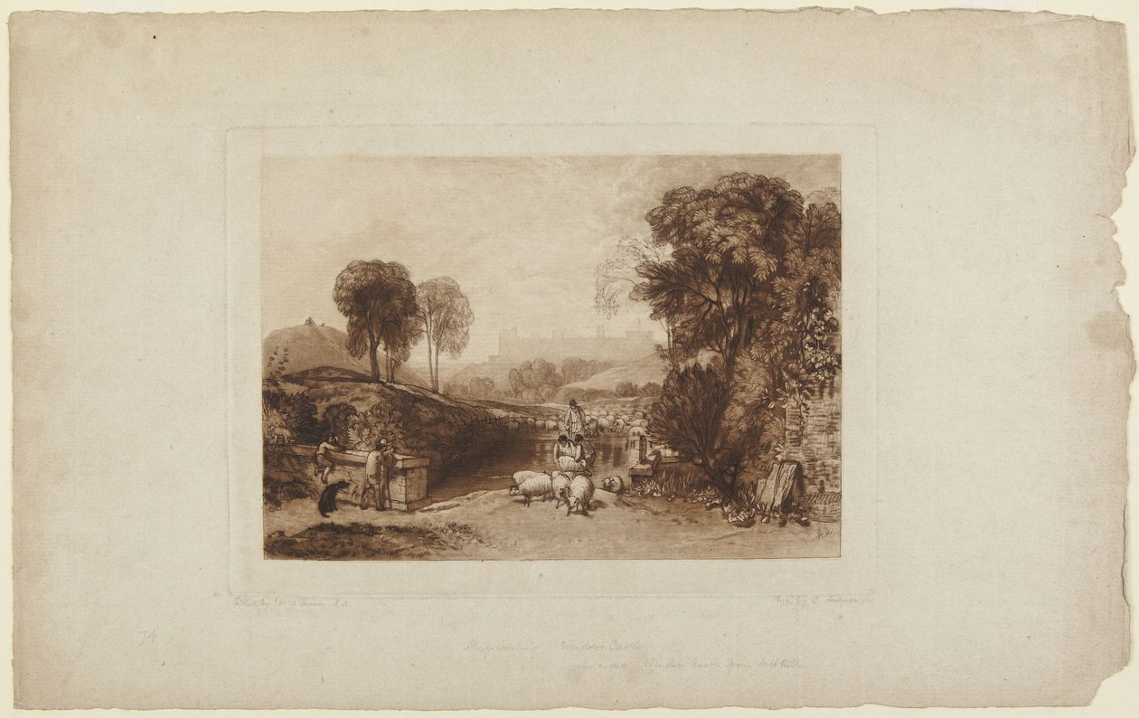 Sauvasking, Windsor Castle (fra Liber Studiorum) av Joseph Mallord William Turner
