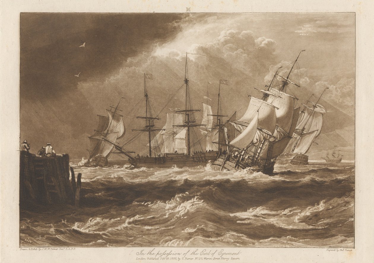 Skip i en bris av Joseph Mallord William Turner