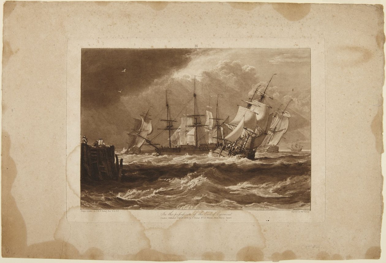 Skip i en bris av Joseph Mallord William Turner