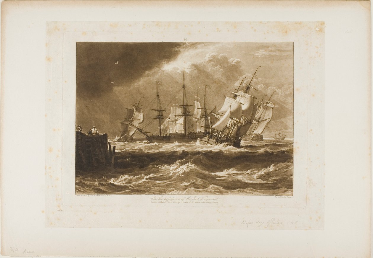 Sendes i en bris, plate 10 fra Liber Studiorum av Joseph Mallord William Turner