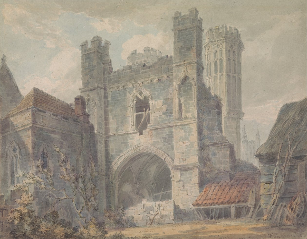 Sankt Augustins port, Canterbury av Joseph Mallord William Turner