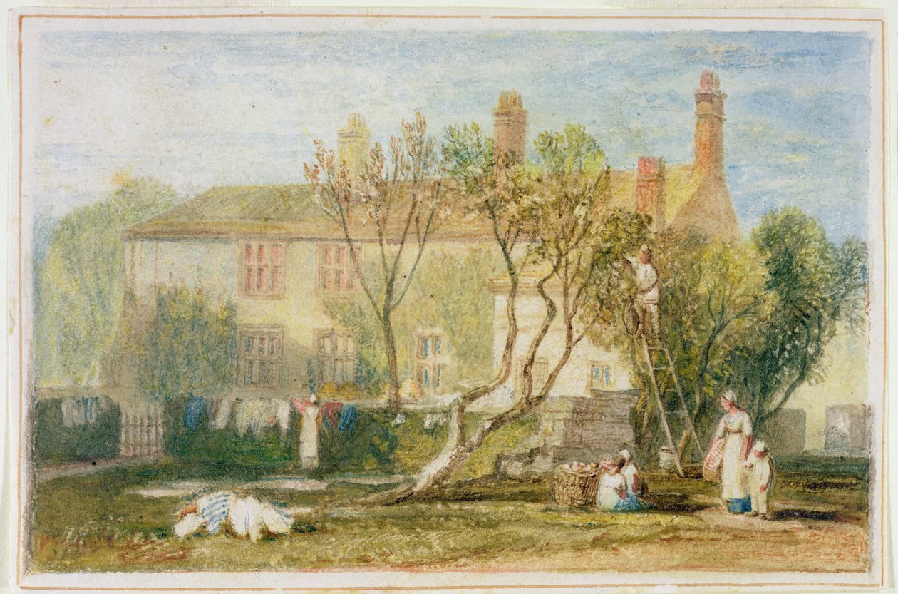 Steeton Manor House, nær Farnley, ca. 1815-18 (wc på papir) av Joseph Mallord William Turner