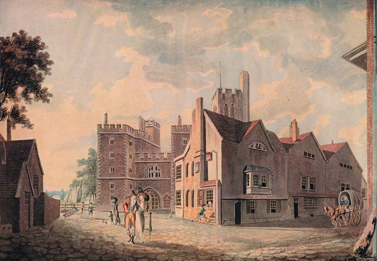 Erkebiskopspalasset, Lambeth, 1909 av Joseph Mallord William Turner