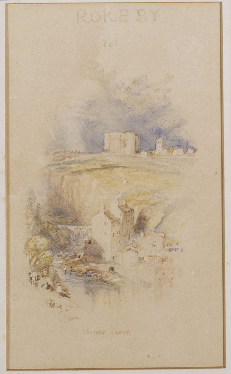 Bowes Tower, ca. 1833 av Joseph Mallord William Turner