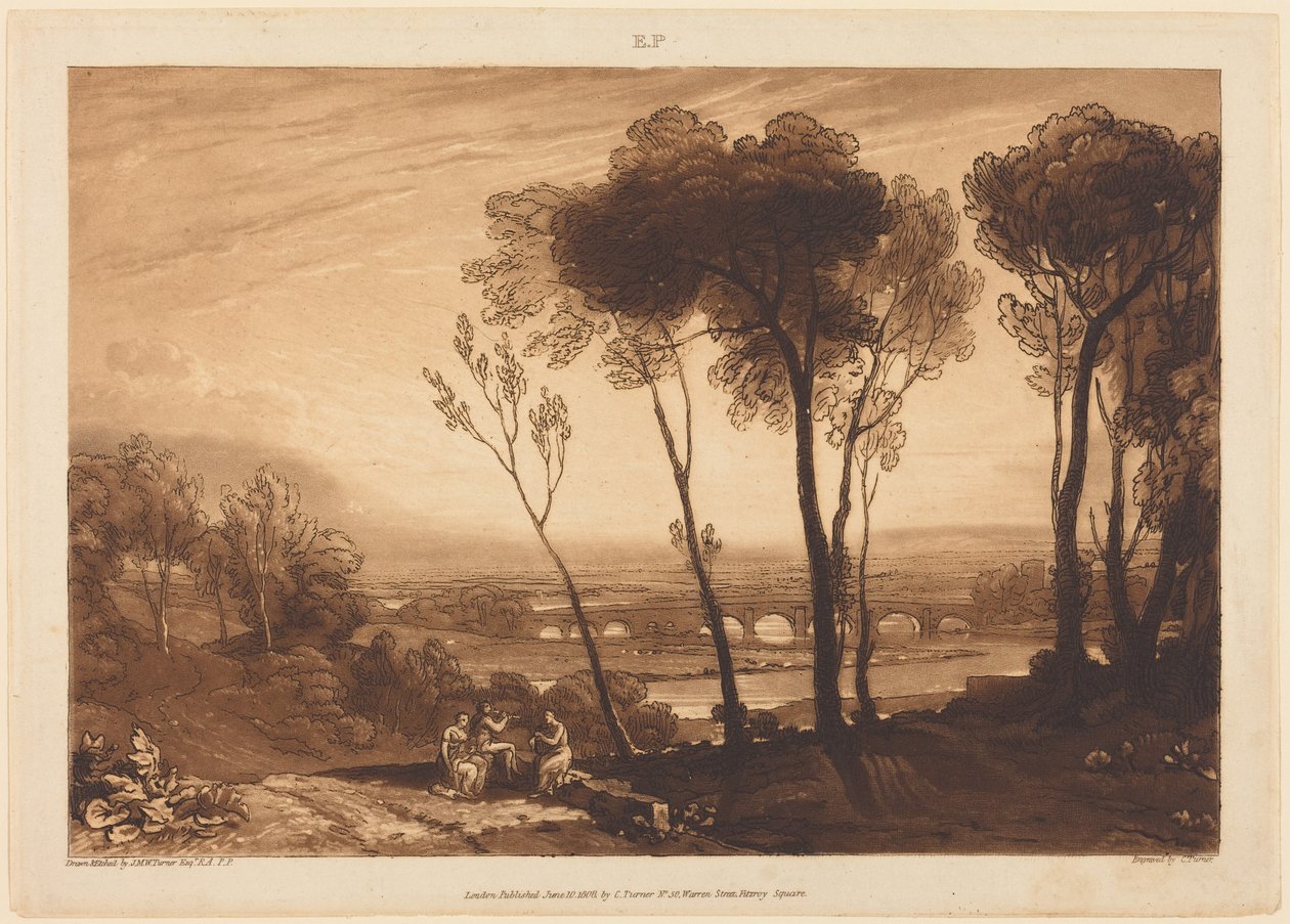Broen i mellomavstand av Joseph Mallord William Turner