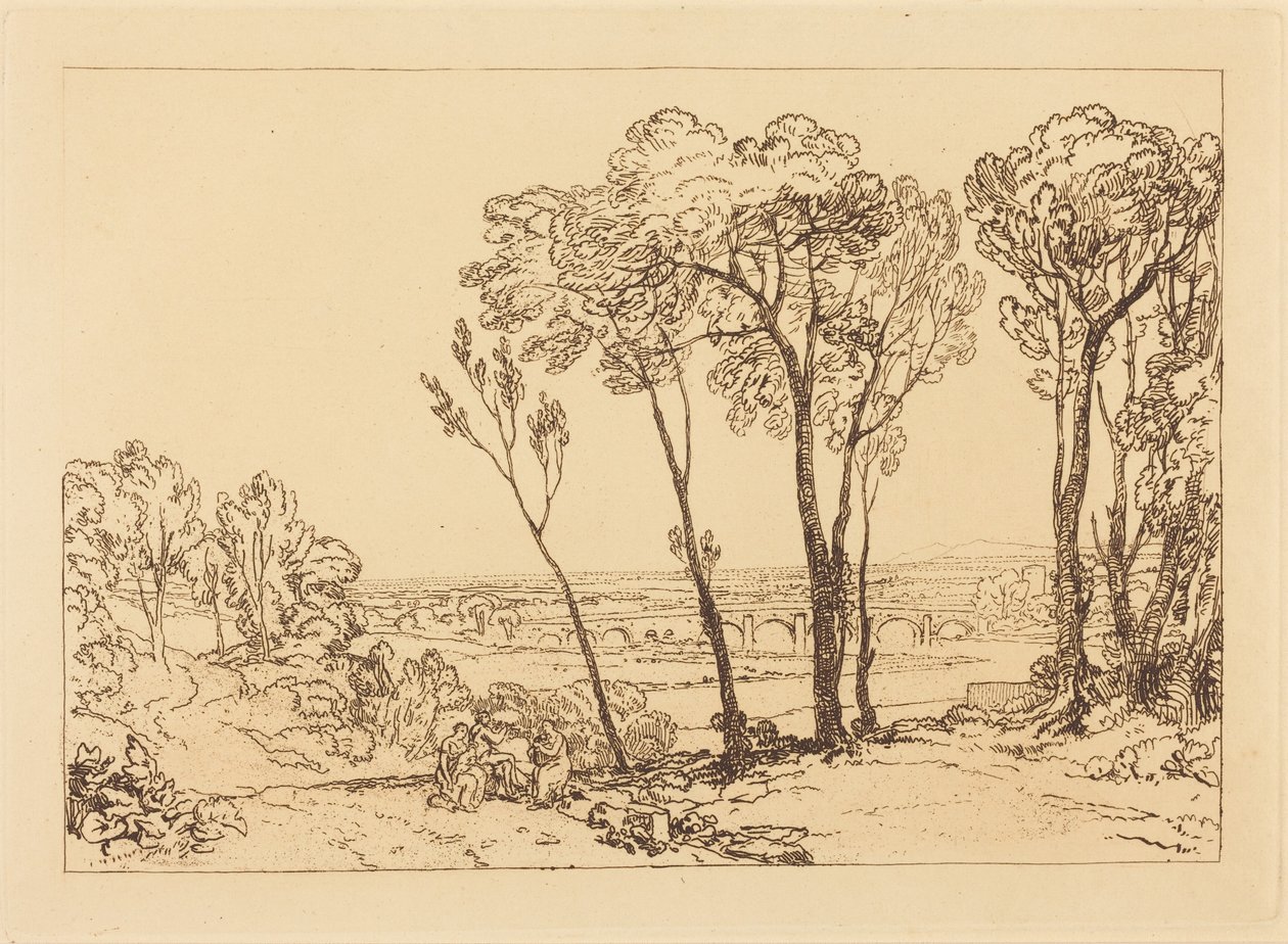 Broen i mellomavstand av Joseph Mallord William Turner