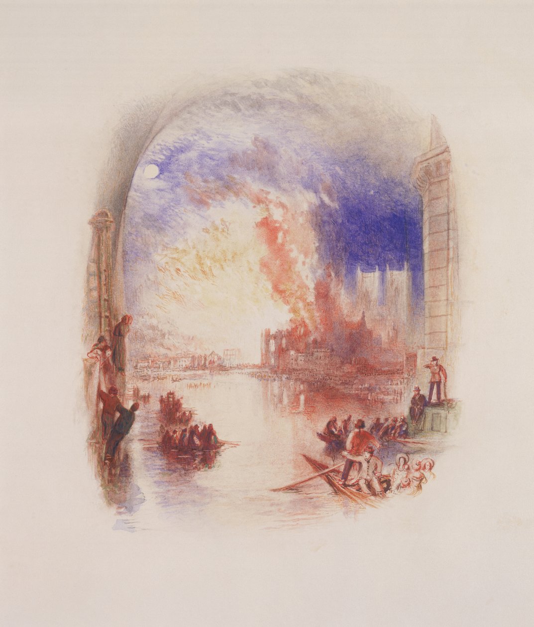 Brenningen av parlamentets hus av Joseph Mallord William Turner