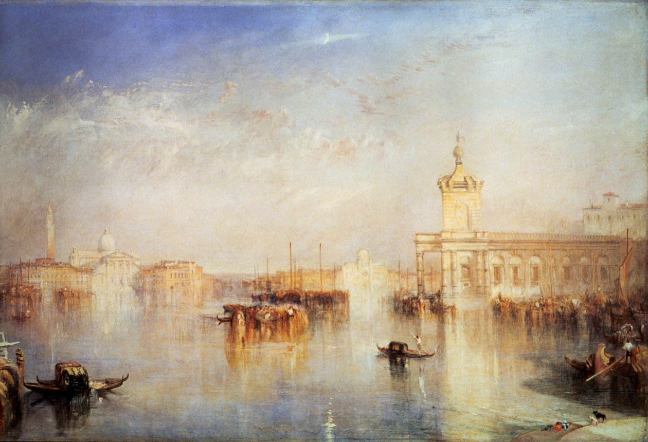 Dogana, San Giorgio, Citella, fra trappene til Europa, Venezia, 1842. av Joseph Mallord William Turner