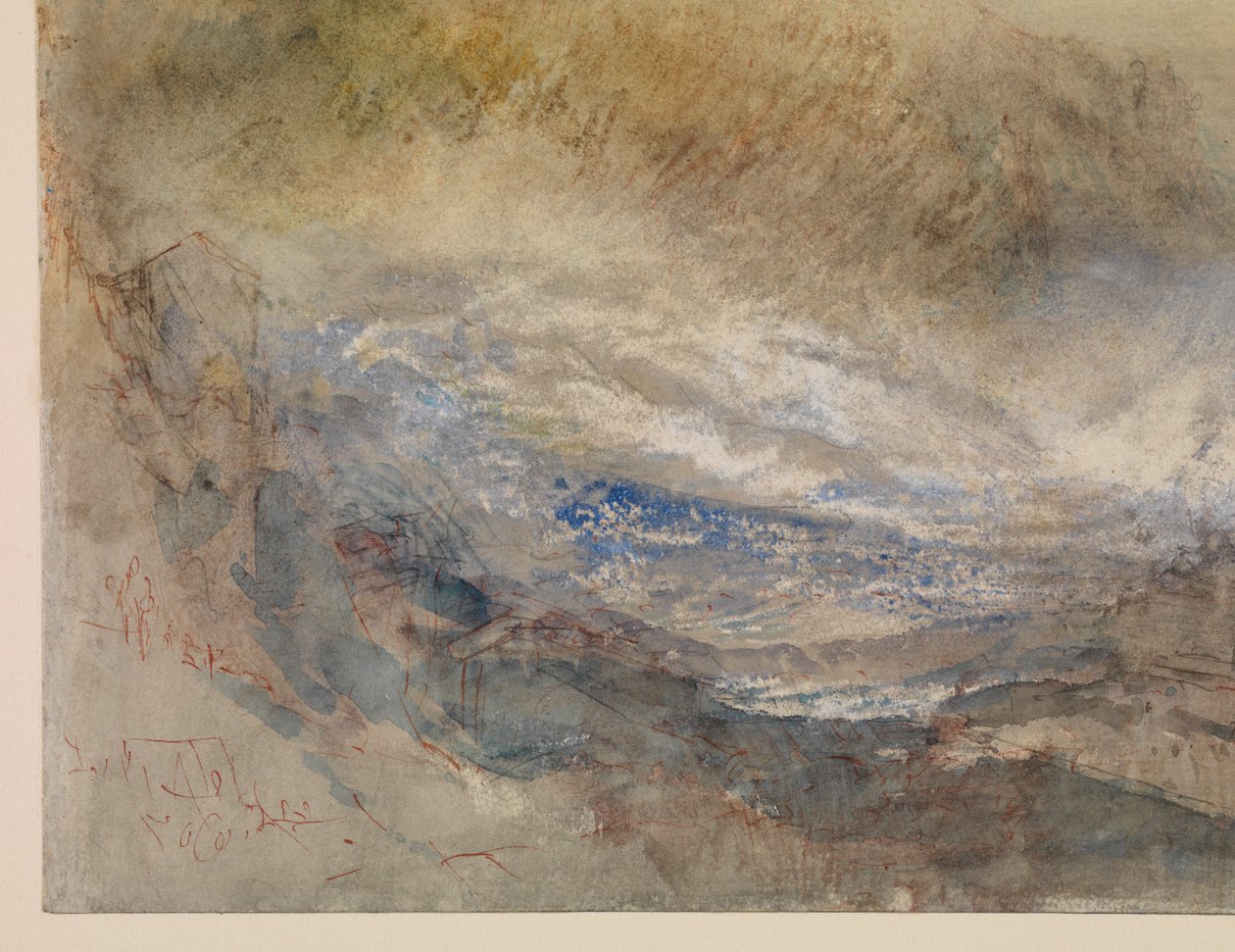 Rhinfallene ved Schaffhausen av Joseph Mallord William Turner