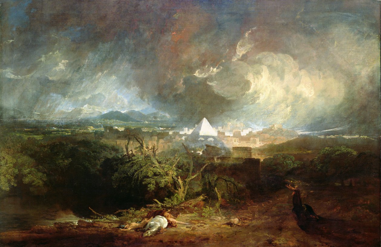 Den femte plagen i Egypt (olje på lerret) av Joseph Mallord William Turner