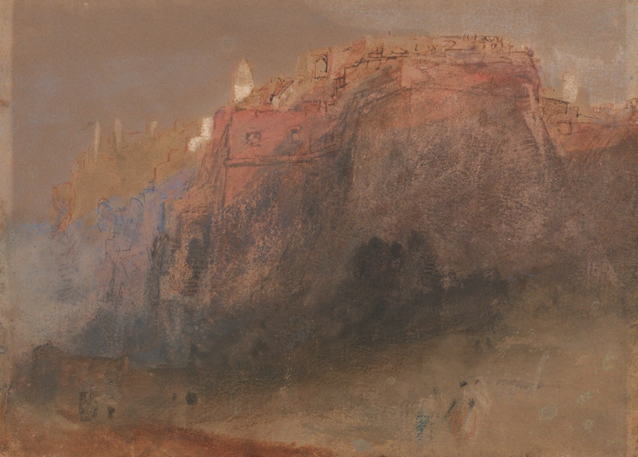 Monacos befestede klippe sett fra øst av Joseph Mallord William Turner
