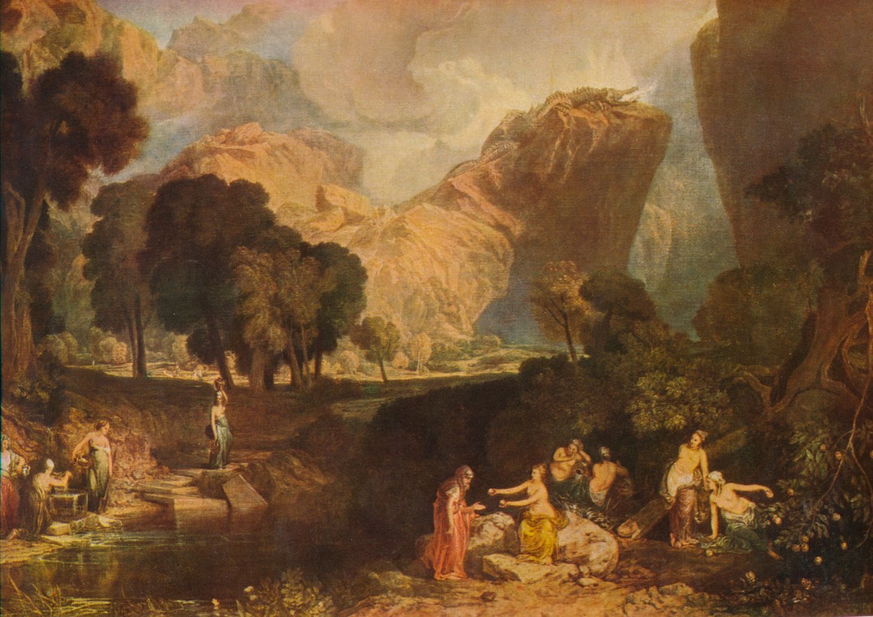 Uenighetens gudinne Velger stridens eple i Hesperidenes hage, 1806, 19 av Joseph Mallord William Turner