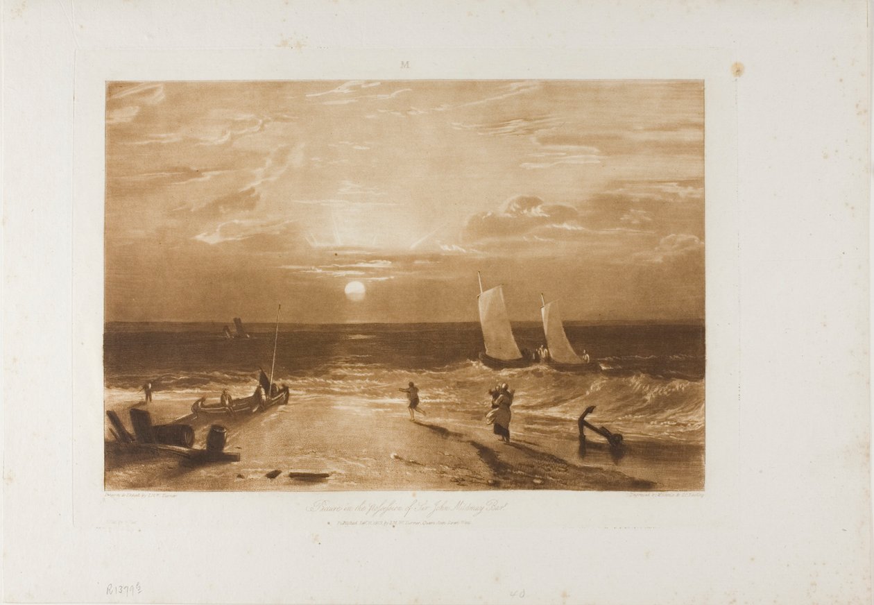 Midmay Sea-Piece, plate 40 fra LIber Studiorum av Joseph Mallord William Turner