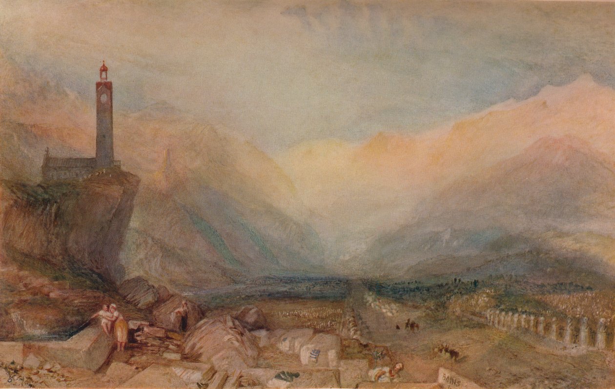 The Splugen Pass, c1841, 1938 av Joseph Mallord William Turner