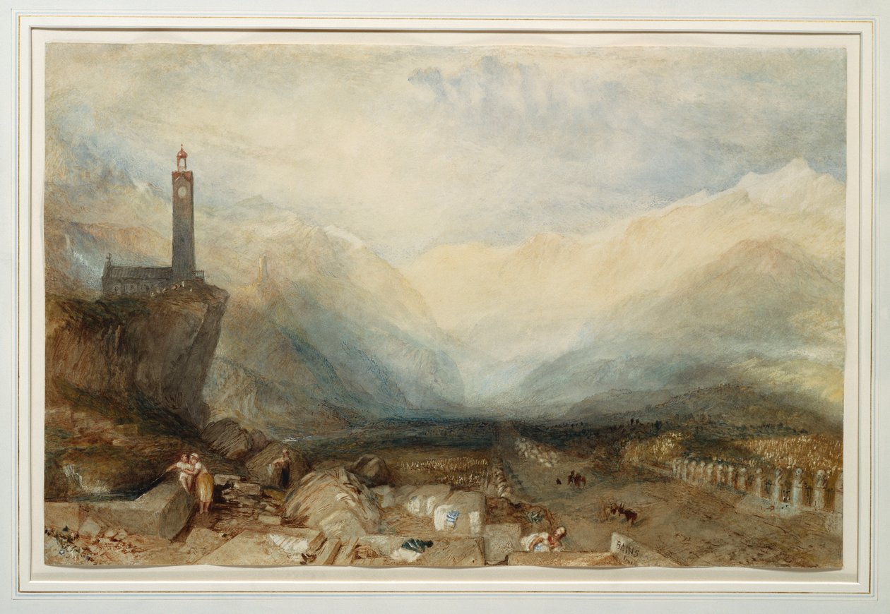 Splugen-passet, ca. 1842-43 av Joseph Mallord William Turner