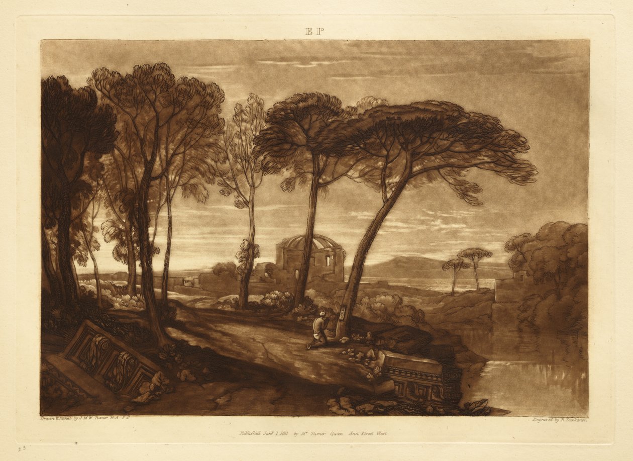 Minerva Medicas tempel av Joseph Mallord William Turner