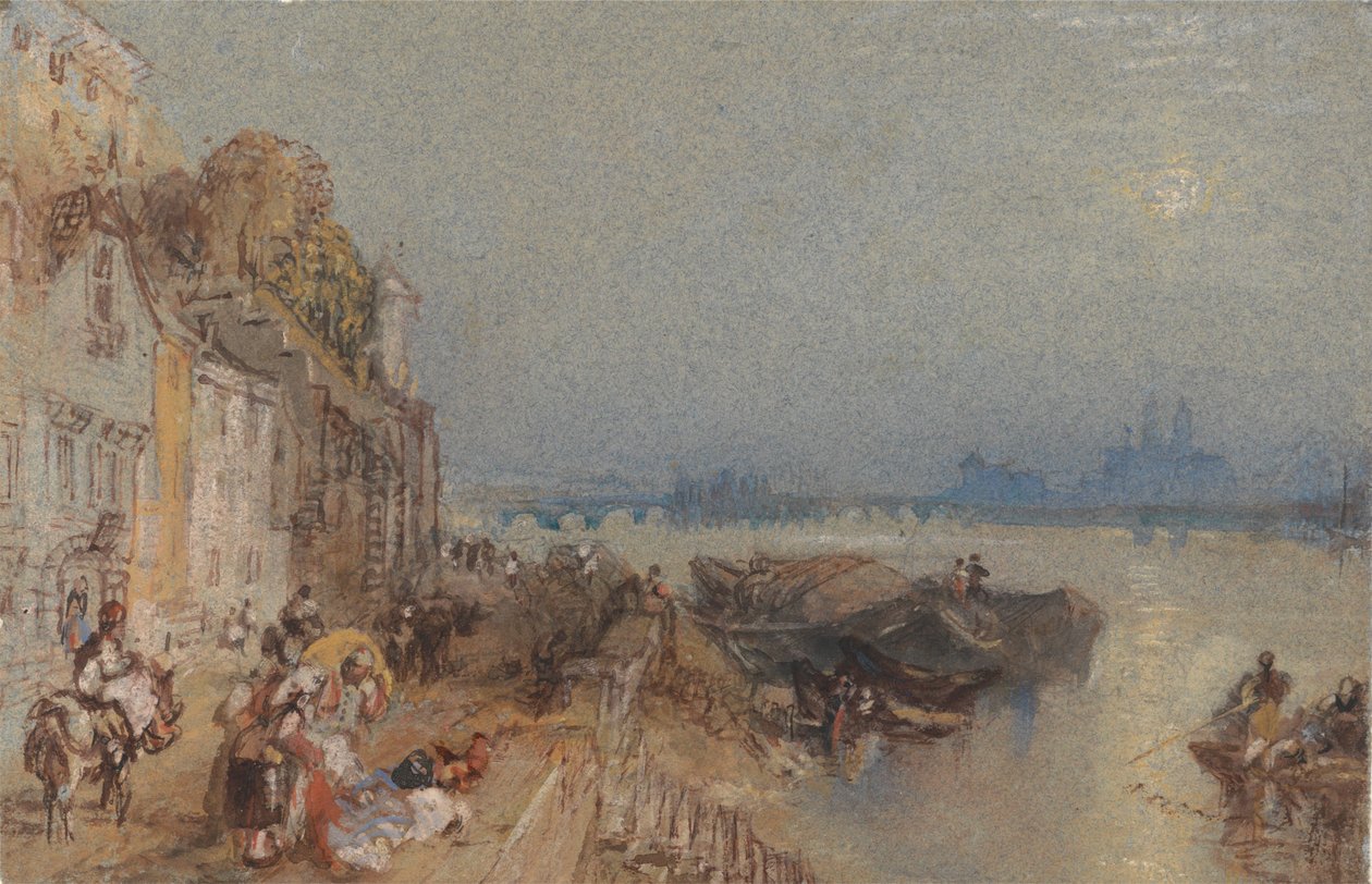 Tours, sett bakover av Joseph Mallord William Turner