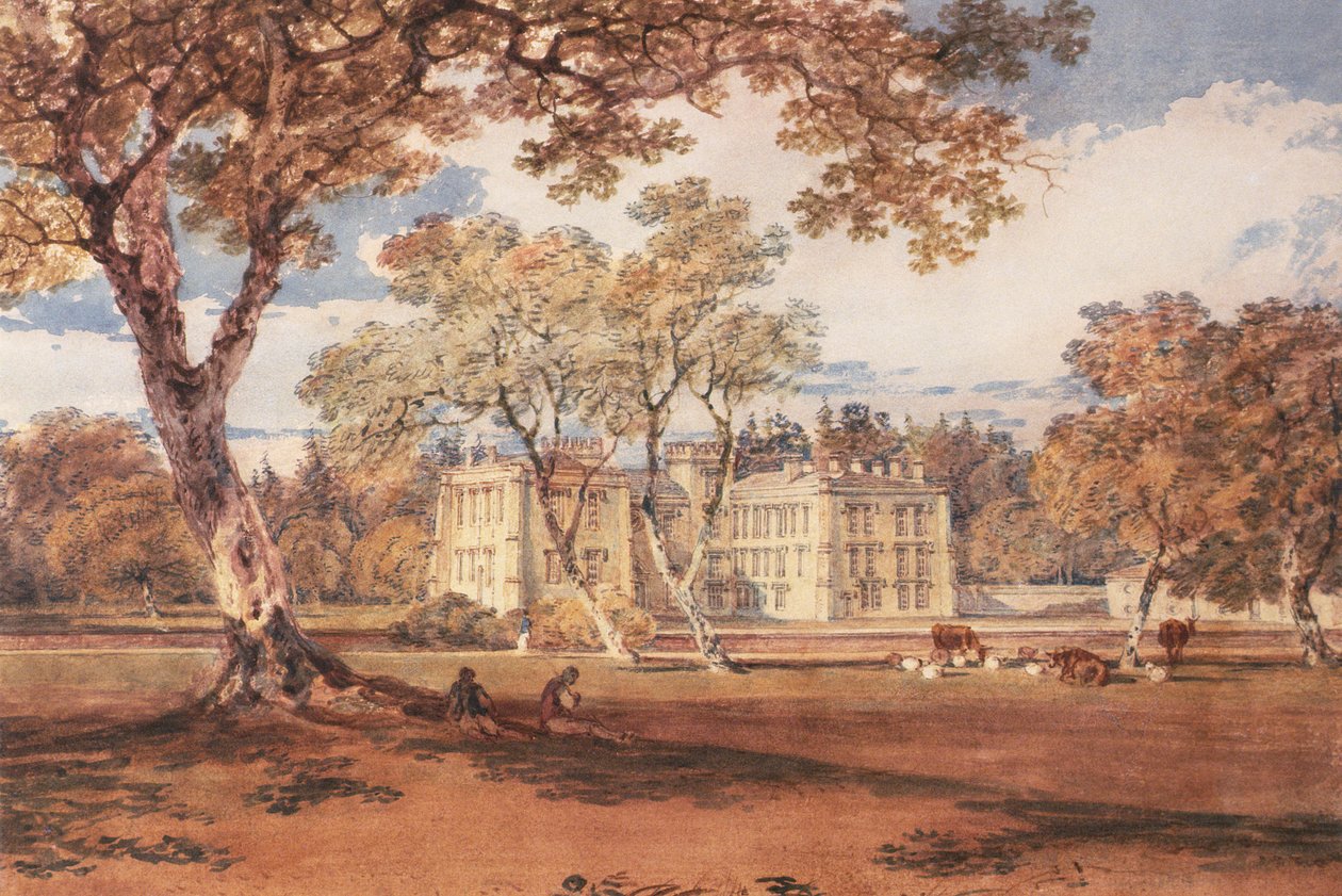 Towneley Hall, ca. 1798 av Joseph Mallord William Turner